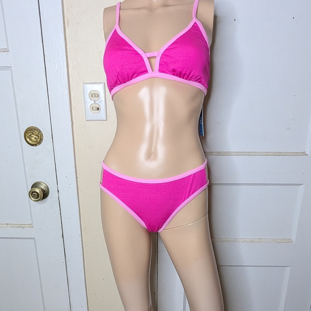 Cupshe NWT Alegria Pink Cut-Out Bikini 2 Pc. Set Size Small